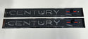 NOS Original Pair (2) - Century Side Nameplate - With Chrome Plated Edges