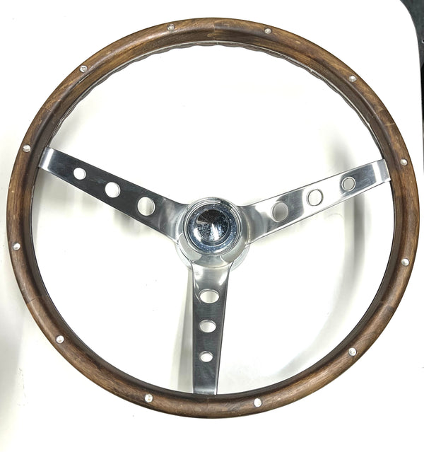 NOS Mid 1970's Century Wood Steering Wheel - 15