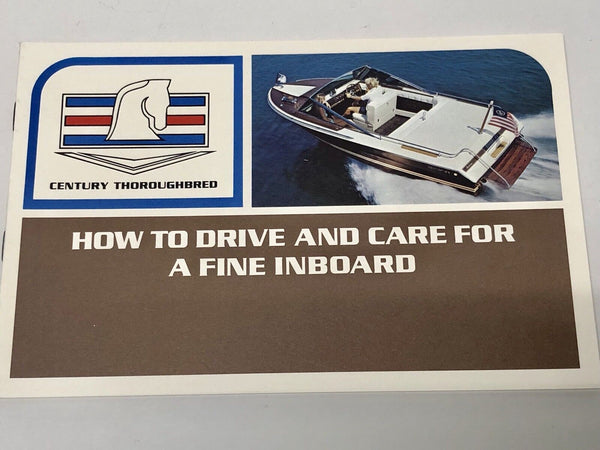 CENTURY BOAT ORIGINAL 1970'S INBOARD MANUAL~RESORTER~ARABIAN~CORONADO