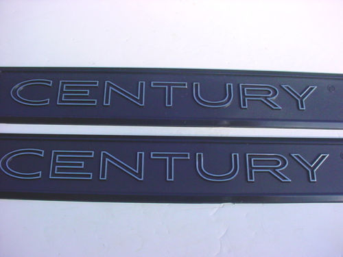1 - Century Side Nameplate, Black/Chrome Plastic ***NOW IN STOCK***