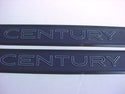 Pair (2) - Century Side Nameplate, Black/Chrome Plastic
