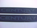 Pair (2) - Century Side Nameplate, Black/Chrome Plastic