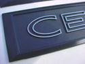 1 - Century Side Nameplate, Black/Chrome Plastic ***NOW IN STOCK***