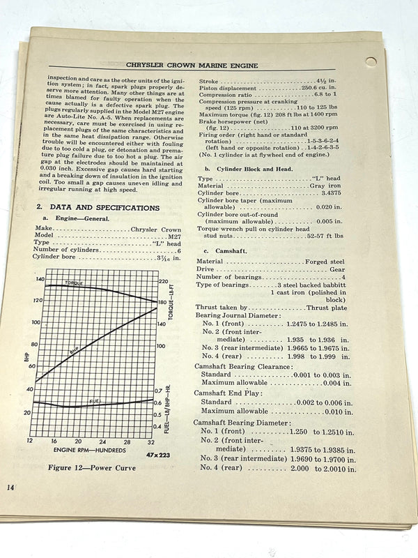 Manual, Chrysler Crown model M-27