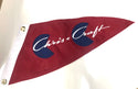 Chris Craft Red Raked Polyester Bow Pennant 11”x 20”