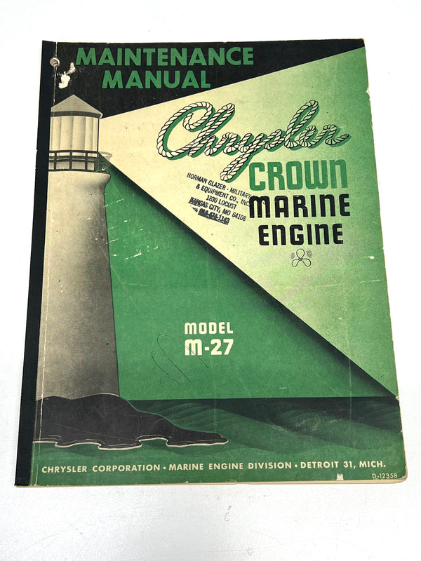 Manual, Chrysler Crown model M-27